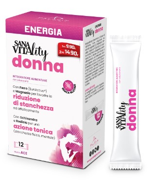 Paladin Pharma Sanavitality - Energia Donna Integratore con Ferro, 12 Stick Pack