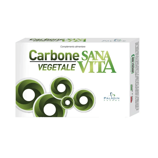 Sanavita Carbone Vegetale Integratore per Eccessiva Flatulenza Post-Prandiale 60 Compresse