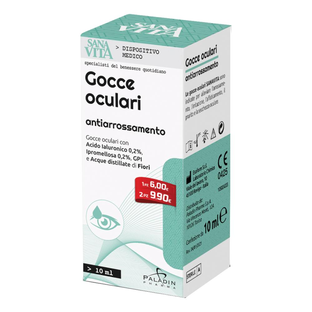 Paladin Pharma Sanavita Gocce Oculari Antiarrossamento 10 ml