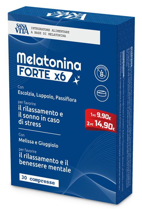 Sanavita Melatonina Forte x6 Compresse 30 pz
