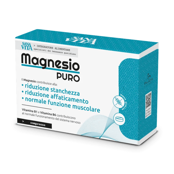 SanaVita Magnesio Puro Integratore per Stanchezza e Affaticamento 45 Compresse