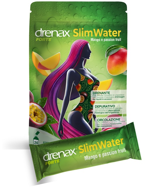 Drenax Forte Slimwater Integratore Drenante Depurativo E Per La Circolazione Gusto Mango E Passion Fruit 24 Stick Effervescenti