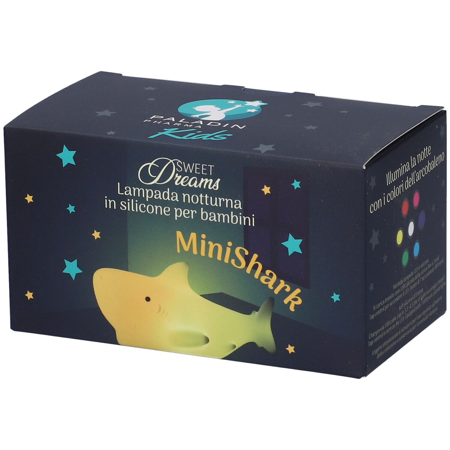 Paladin Pharma Sweet Dreams Minishark Lampada Notturna in Silicone per Bambini 1 pz — confronto prezzi