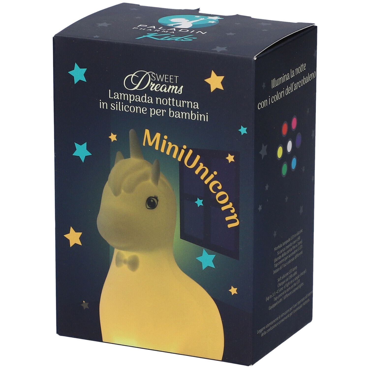 Paladin Pharma Sweet Dreams Miniunicorn Lampada Notturna in Silicone per Bambini 1 pz Altro