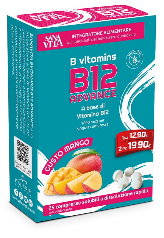 Sanavita Bvitamins B12 Advance Compresse 6,25 g — confronto prezzi