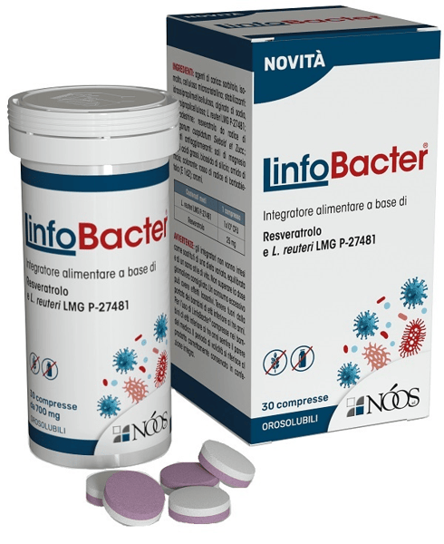 LinfoBacter 30 Compresse Integratore per l'Equilibrio della Flora Batterica e Fluidità delle Secrezioni Bronchiali