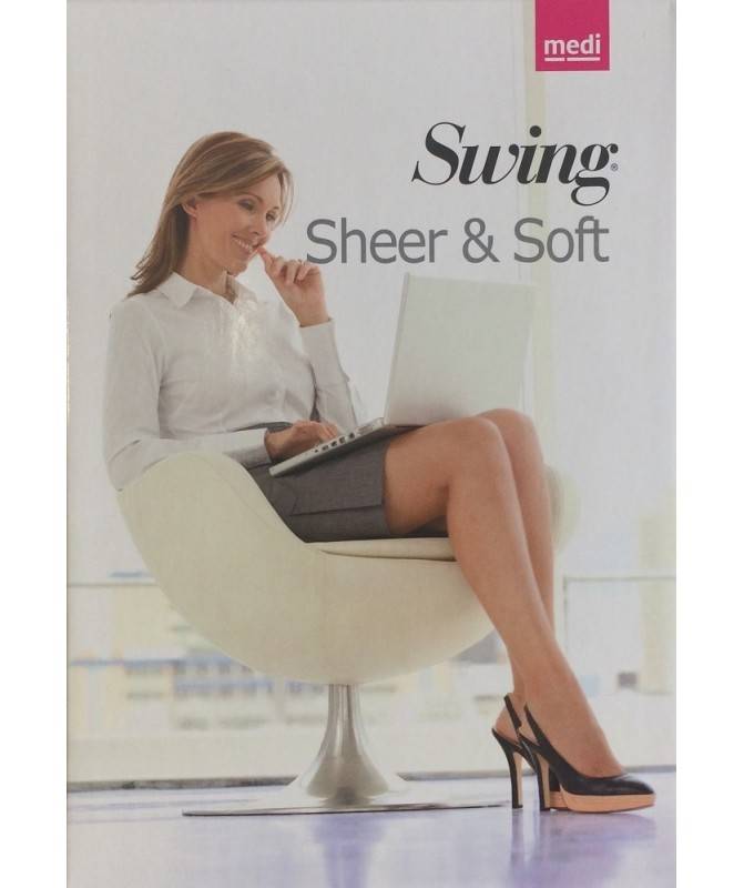 Medi Swing Sheer & Soft Collant a Compressione Graduata 18 mm/Hg Color Sabbia 140 Denari Taglia 2
