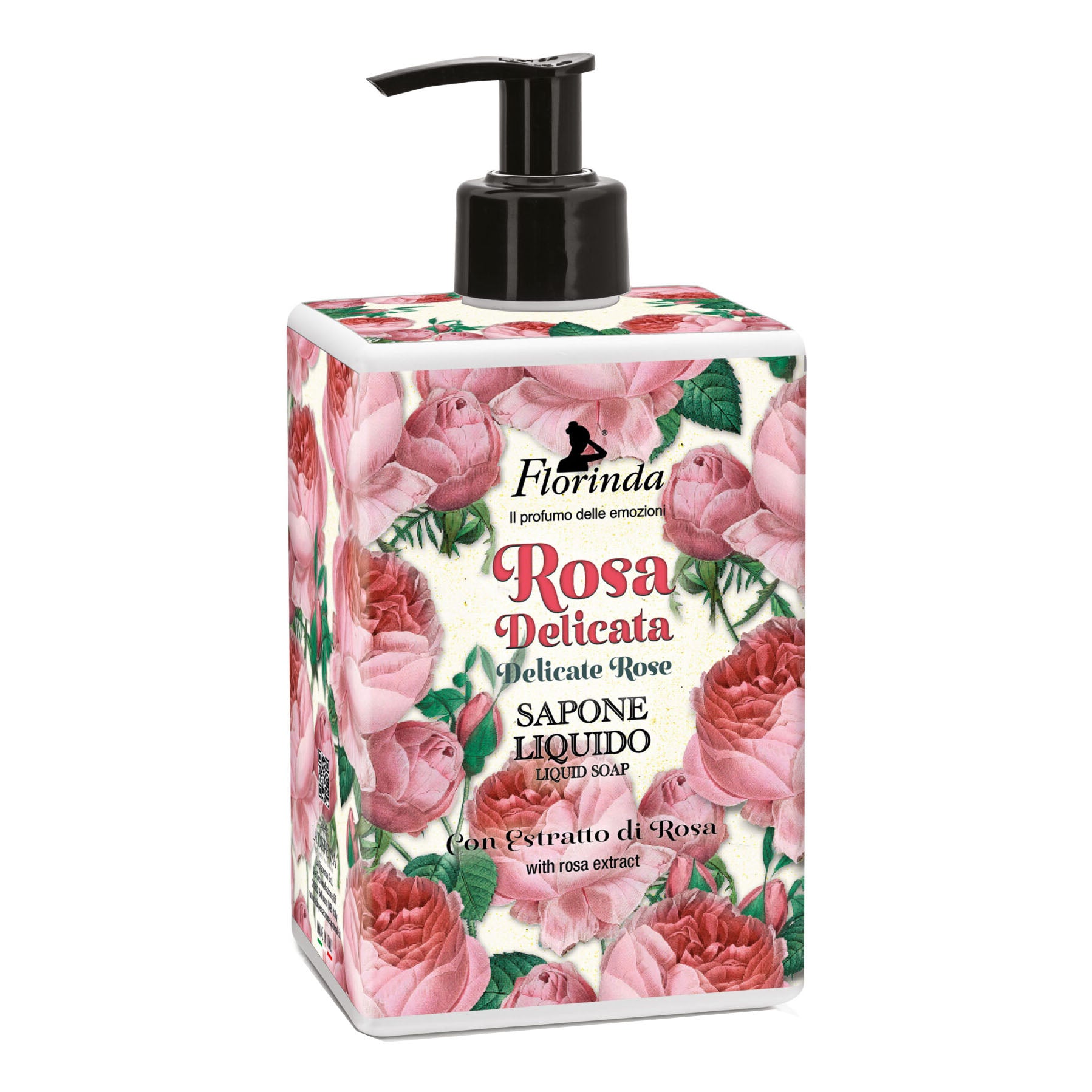Sapone Liquido Florinda Rosa | Delicato e Bio | 500 ml