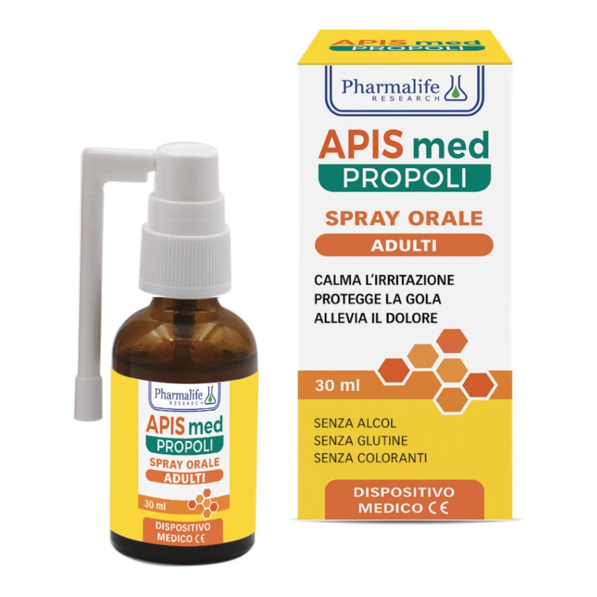 Apis Med Propoli Spray Orale Lenitivo e Protettivo per Adulti 30 ml