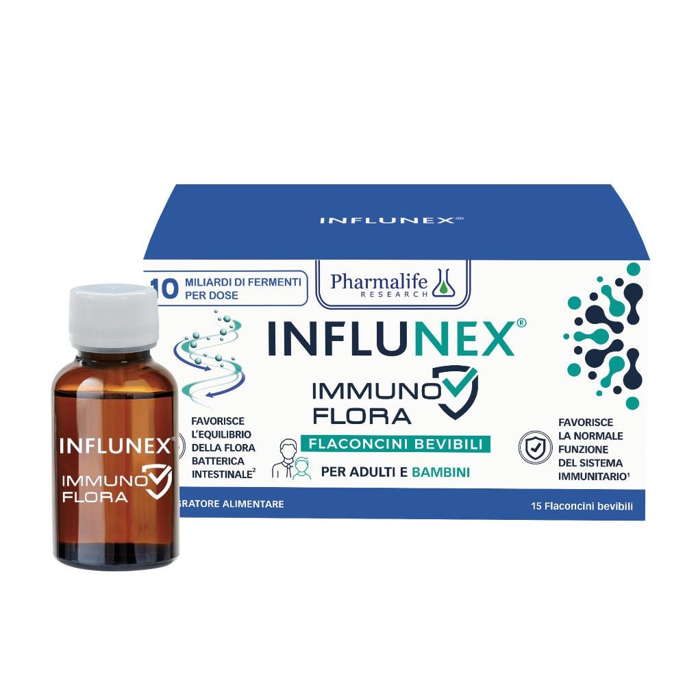 Pharmalife Research Influnex - Immuno Flora Integratore Flora Batterica, 15 flaconcini — confronto prezzi