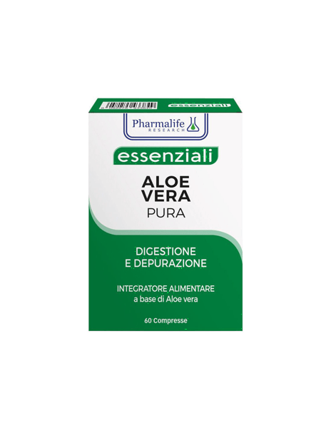 Pharmalife Aloe Vera Pura Integratore per Digestione e Depurazione 60 Compresse