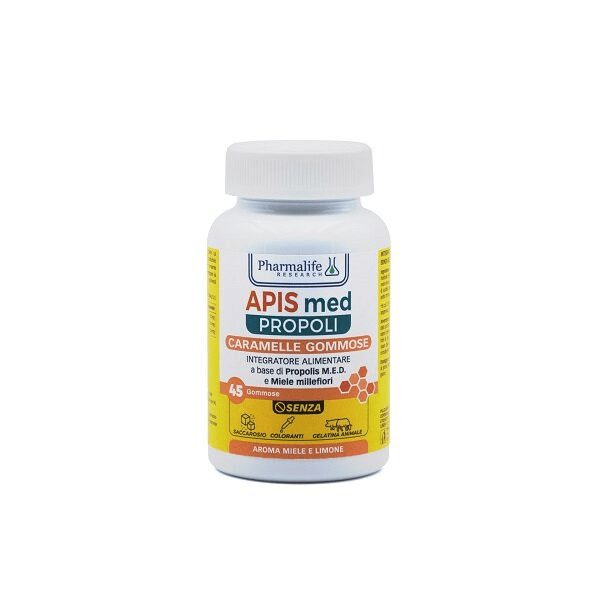 Apis Med Propoli Caramelle Miele e Limone Integratore 45 Caramelle