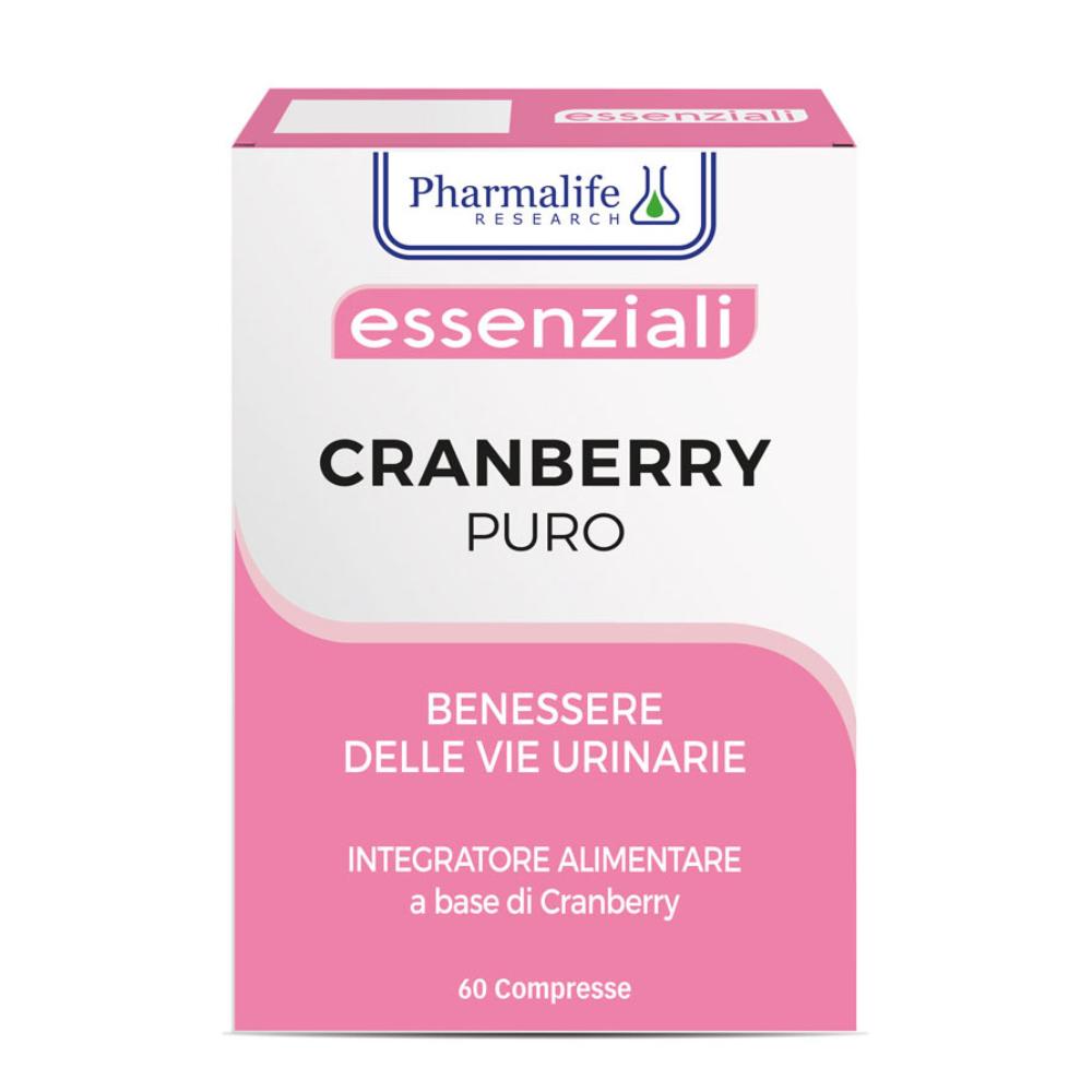 Essenziali Cramberry Puro Integratore Per Il Benessere Delle Vie Urinarie 60 Compresse