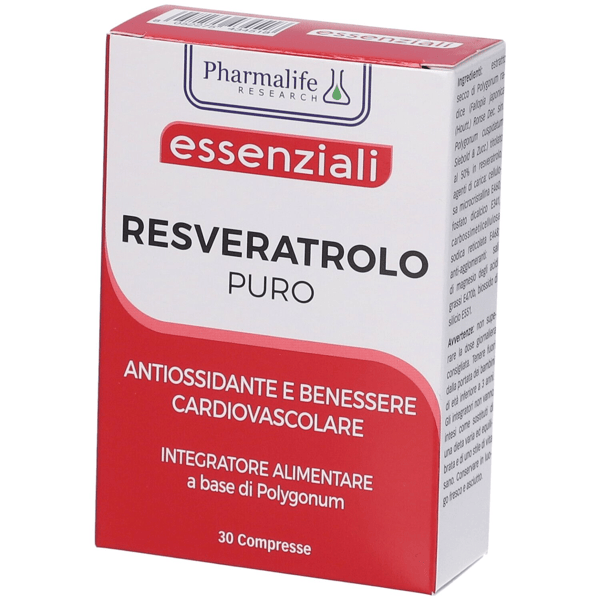Pharmalife Resveratrolo Puro Integratore Antiossidante e Tonico 30 Compresse