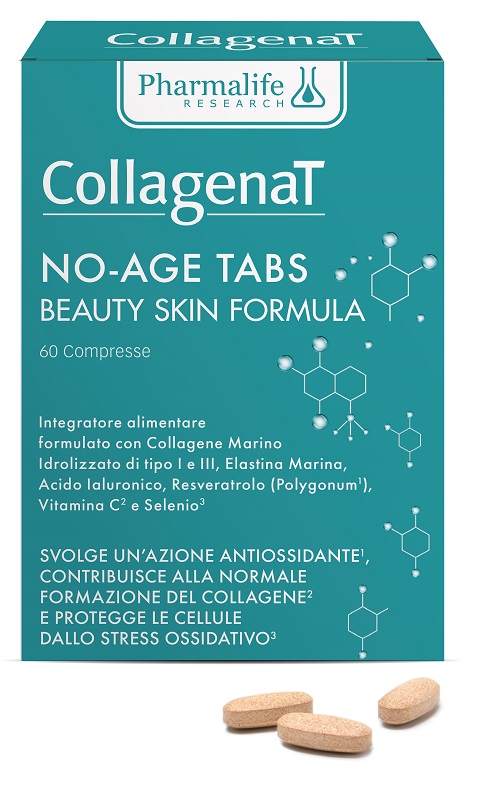 Pharmalife Research Collagenat No-Age Tabs Integratore di Collagene, 60 Compresse