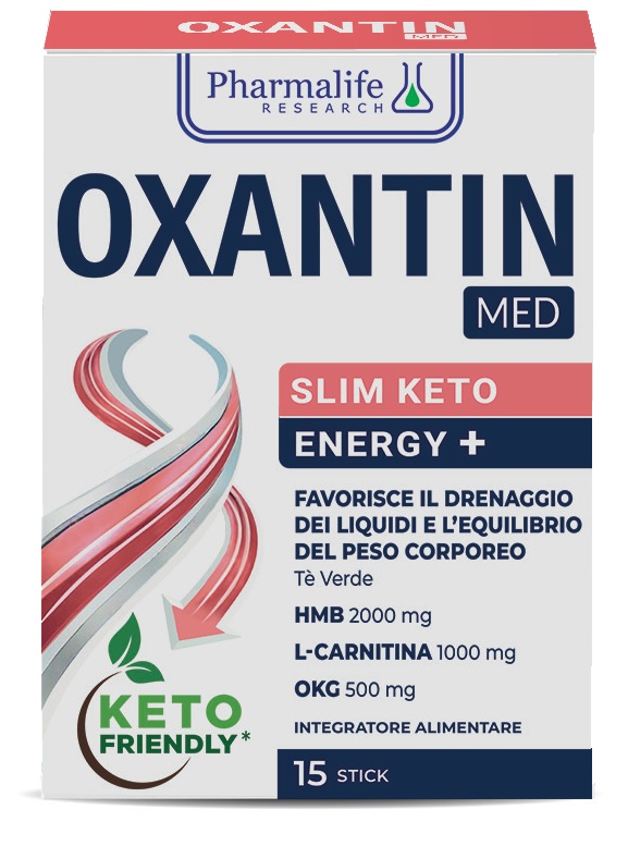 Oxantin Med Slim Keto Energy+ Integratore Per Il Drenaggio Dei Liquidi E L'equilibrio Del Peso 15 Stick