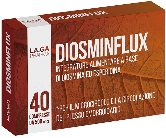 LA.GA Diosminflux © Diosmina ed Esperidina per Microcircolo, Emorroidi e Vene Varicose 40 St