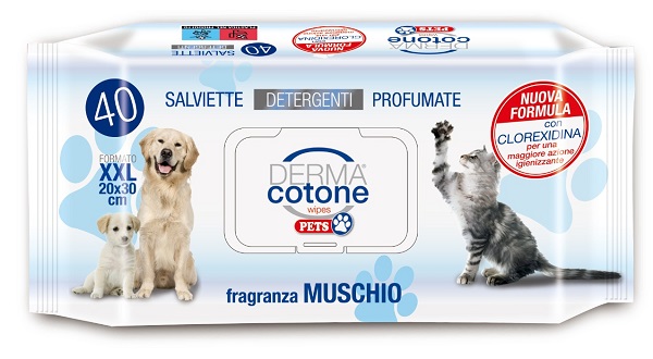 Dermacotone salviettine pet muschio bianco 40 pezzi — confronto prezzi
