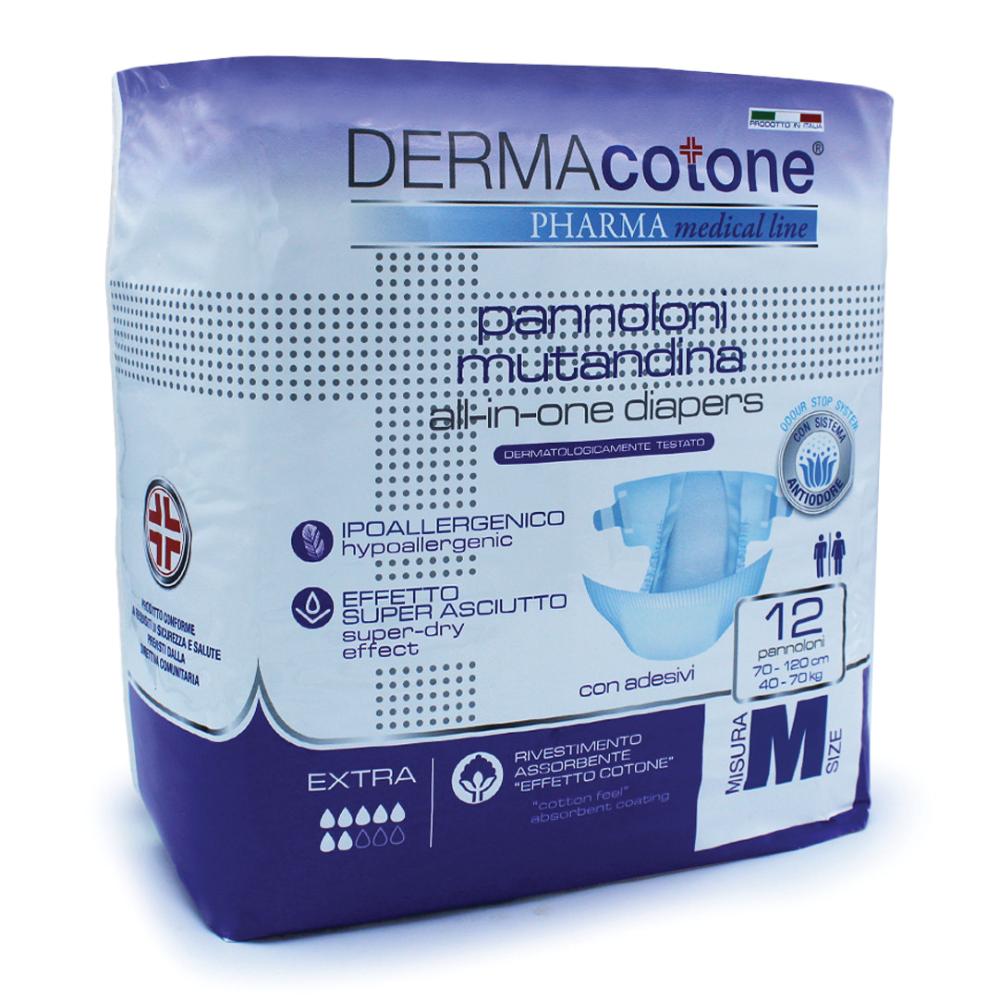 Pannolone mutandina per incontinenza dermacotone m 12 pezzi