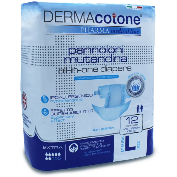 Pannolone Mutandina Per Incontinenza Dermacotone L 12 Pezzi