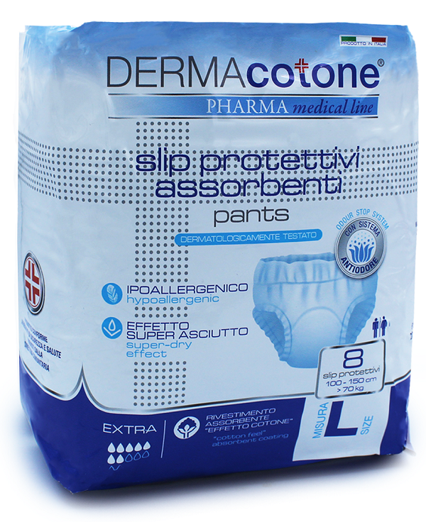Slip Protettivo Assorbente Pants Dermacotone L 8 Pezzi