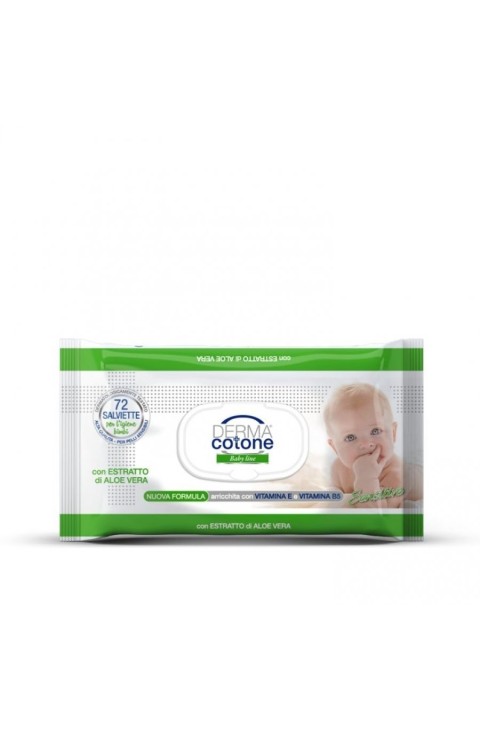 Dermacotone baby line salviettine aloe vera 72 pezzi