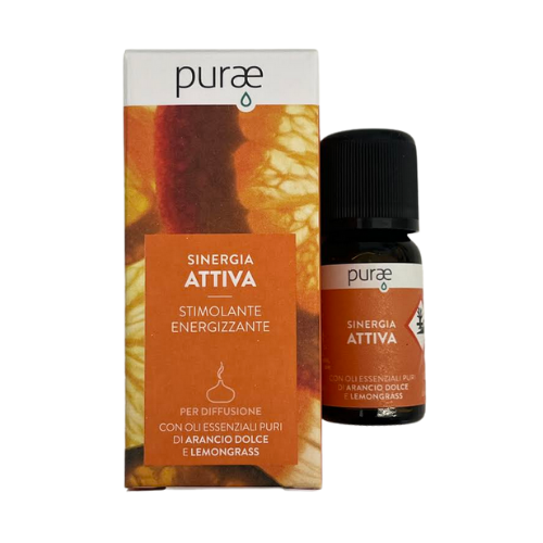Purae Sinergia Oli Essenziali - Attiva Tonificante E Vitalizzante, 10ml