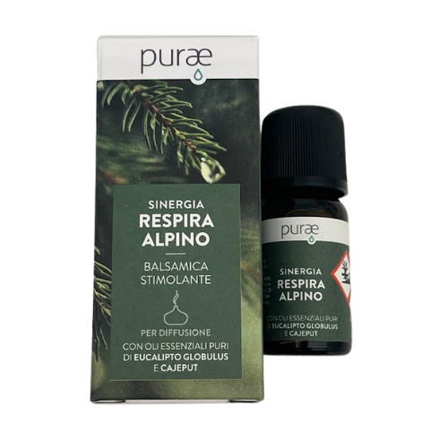 Purae Sinergia Oli Essenziali - Respira Alpino Balsamica E Forte, 10ml