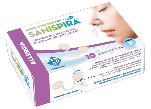 Sanispira allergia dispositivo nasale 10 pezzi taglia s — confronto prezzi
