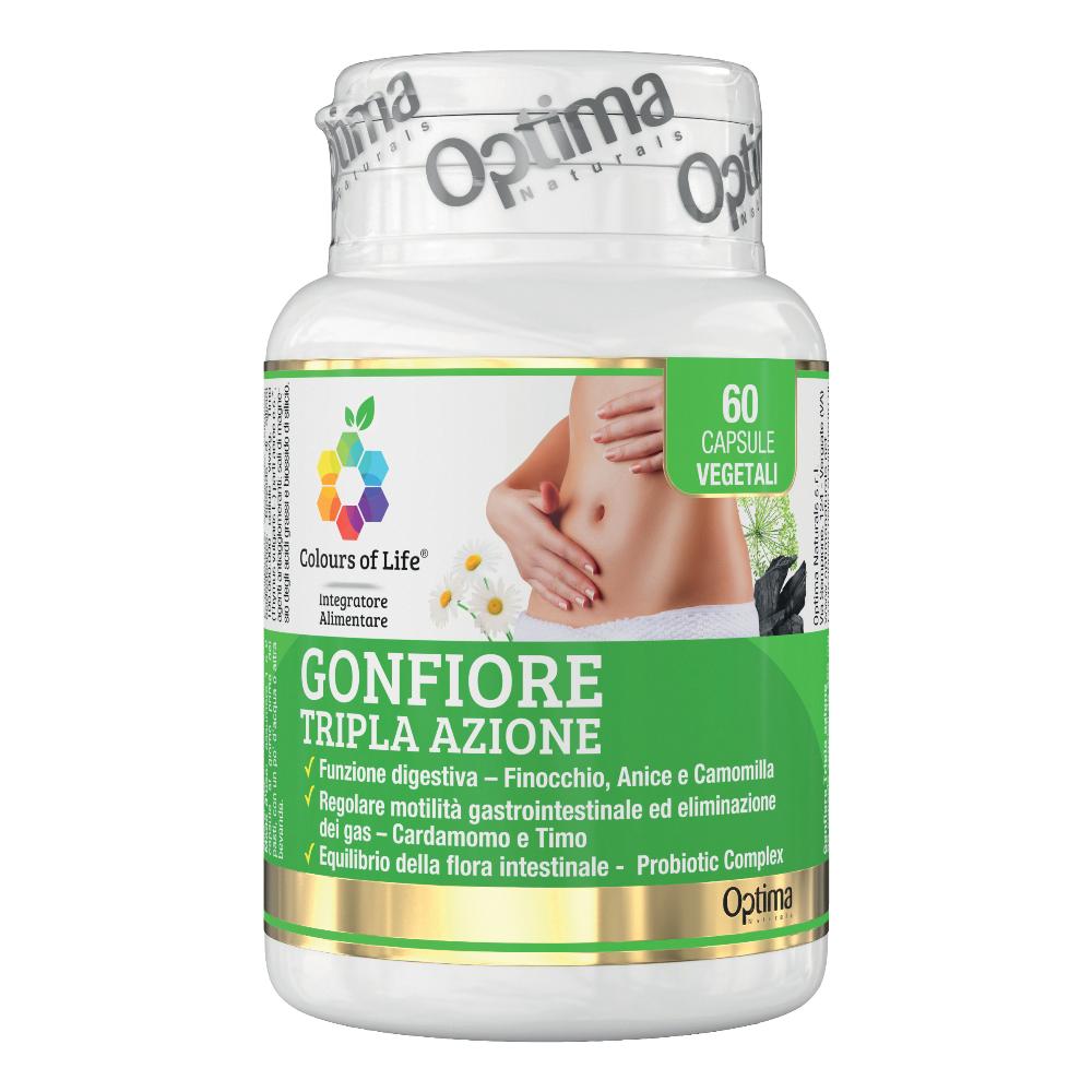 Optima Naturals Colours Of Life - Gonfiore Tripla Azione, 60 Capsule — confronto prezzi
