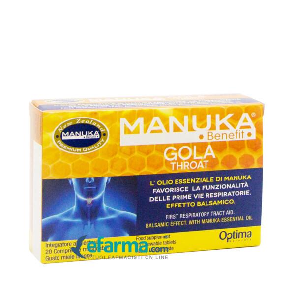 Manuka benefit gola throat 20 compresse masticabili