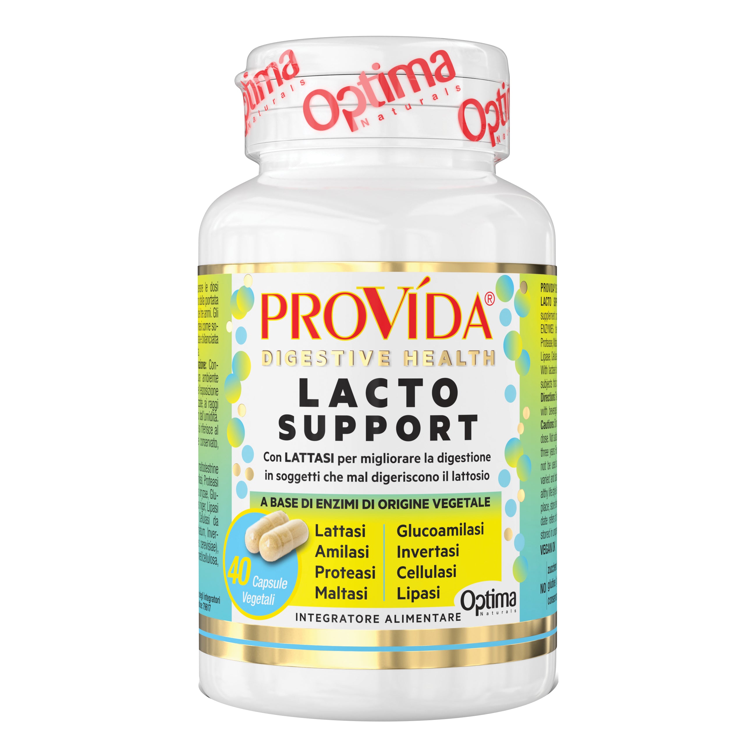 Provida Lacto Support | Integratore Lattasi Enzimi Digestivi Intolleranza Lattosio Latte Latticini Optima | 40 Capsule Veg — confronto prezzi