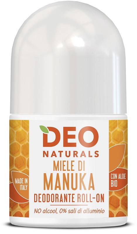 Optima Naturals Deo Naturals - Deodorante Roll On Miele di Manuka, 50ml