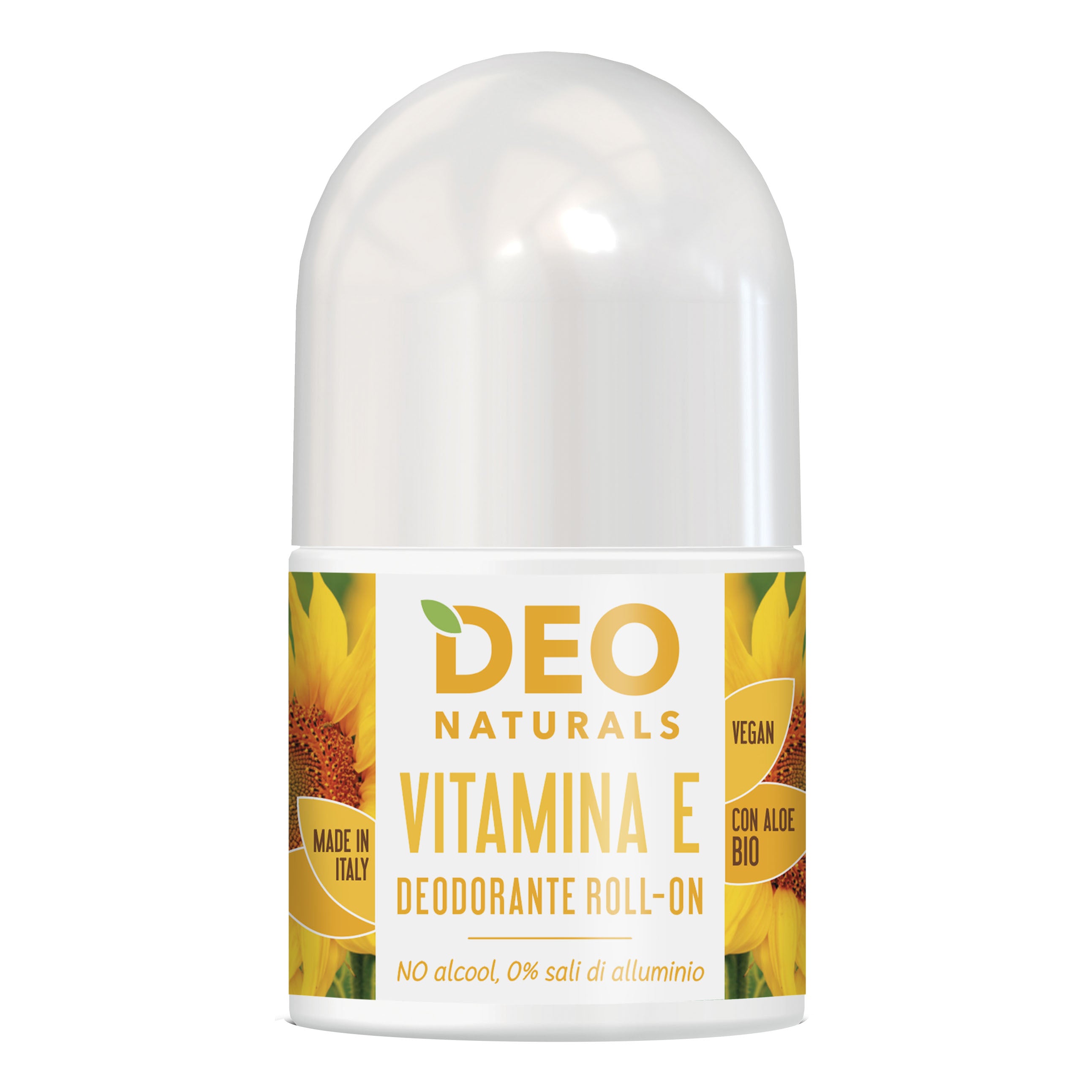 Optima Naturals Deo Naturals - Deodorante Roll On Vitamina E Ipoallergenico, 50m