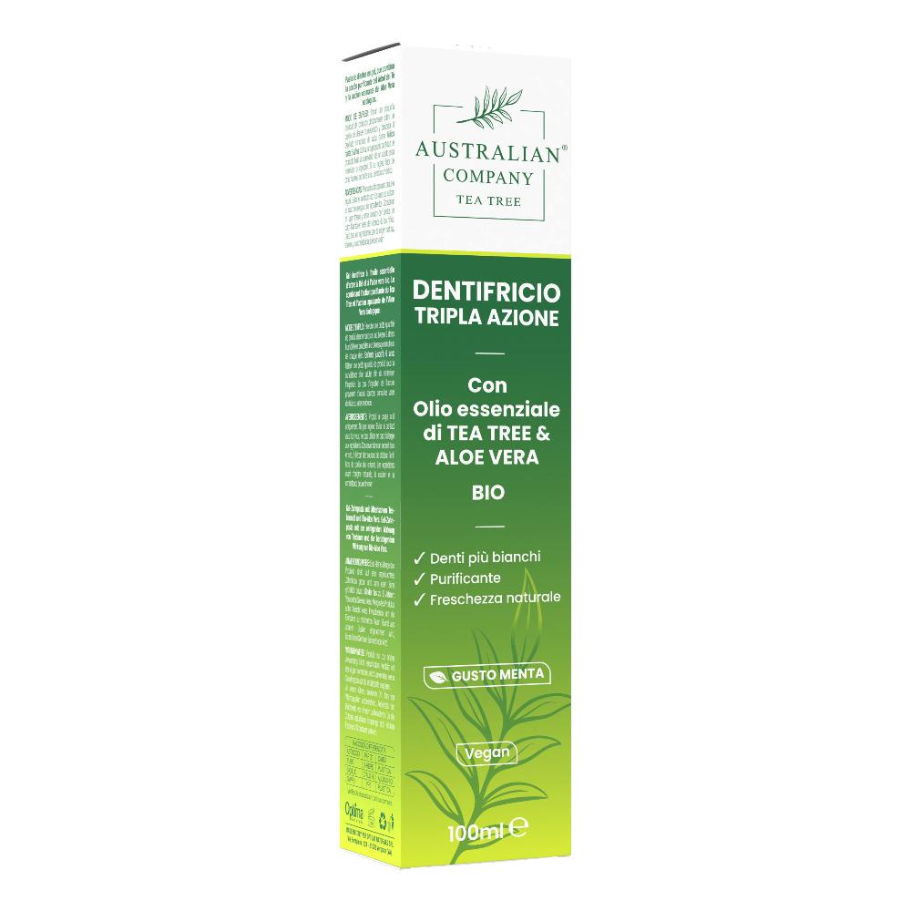 Optima Naturals Australian Company Tea Tree - Dentifricio Tripla Azione, 100ml