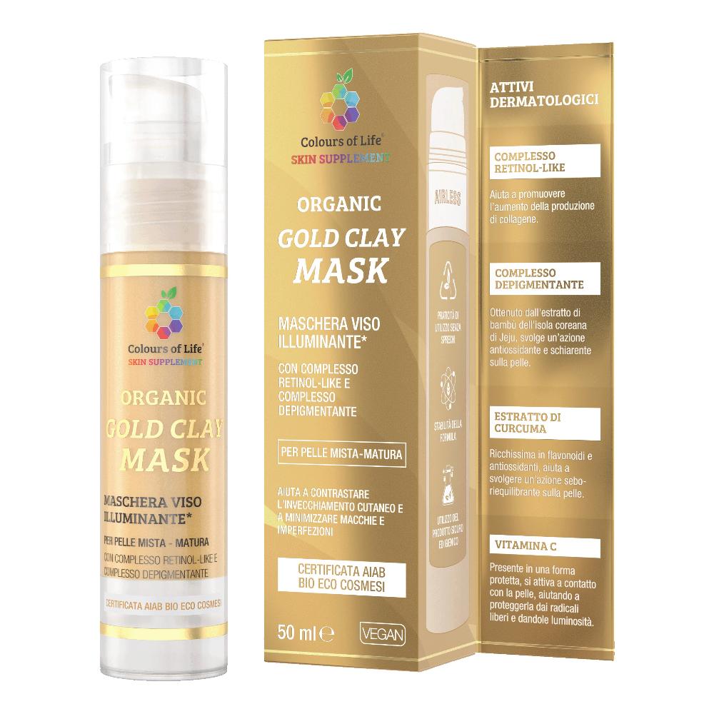 Gold Clay Organic Mask 50 ml Maschera