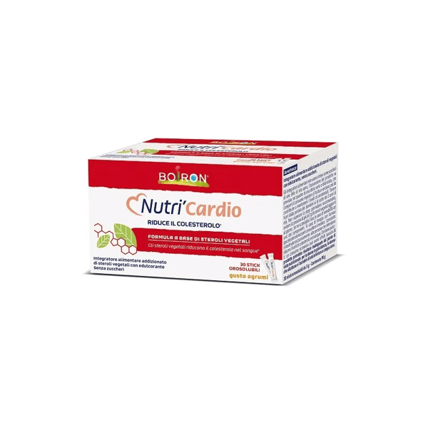 Boiron Nutrì Cardio Integratore per ridurre il Colesterolo Gusto Agrumi 30 Stick Orosolubili