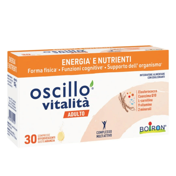 Boiron Oscillo Vitalità Integratore Energizzante Adulti 30 Compresse Effervescenti Arancia