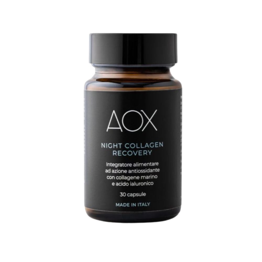 AOX Night Collagen Recovery Integratore Alimentare ad azione Antiossidante, 30 capsule