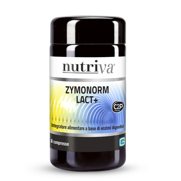 Nutriva Zymonorm Lact+ Integratore Digestione Lattosio Senza Glutine, 30 Compresse