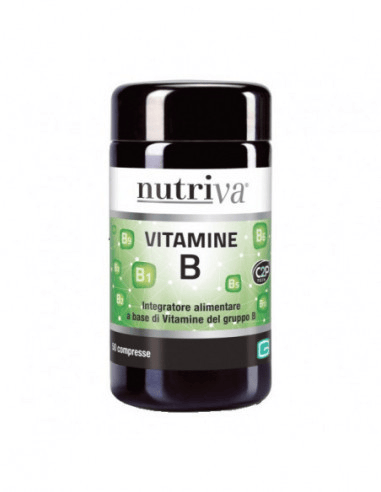 Nutriva Vitamine B Integratore Alimentare per Energia e Metabolismo 50 Compresse
