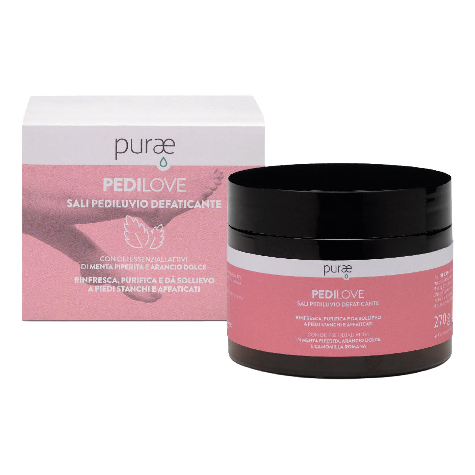 Purae PediLove - Sali per Pediluvio Defaticante, 270g