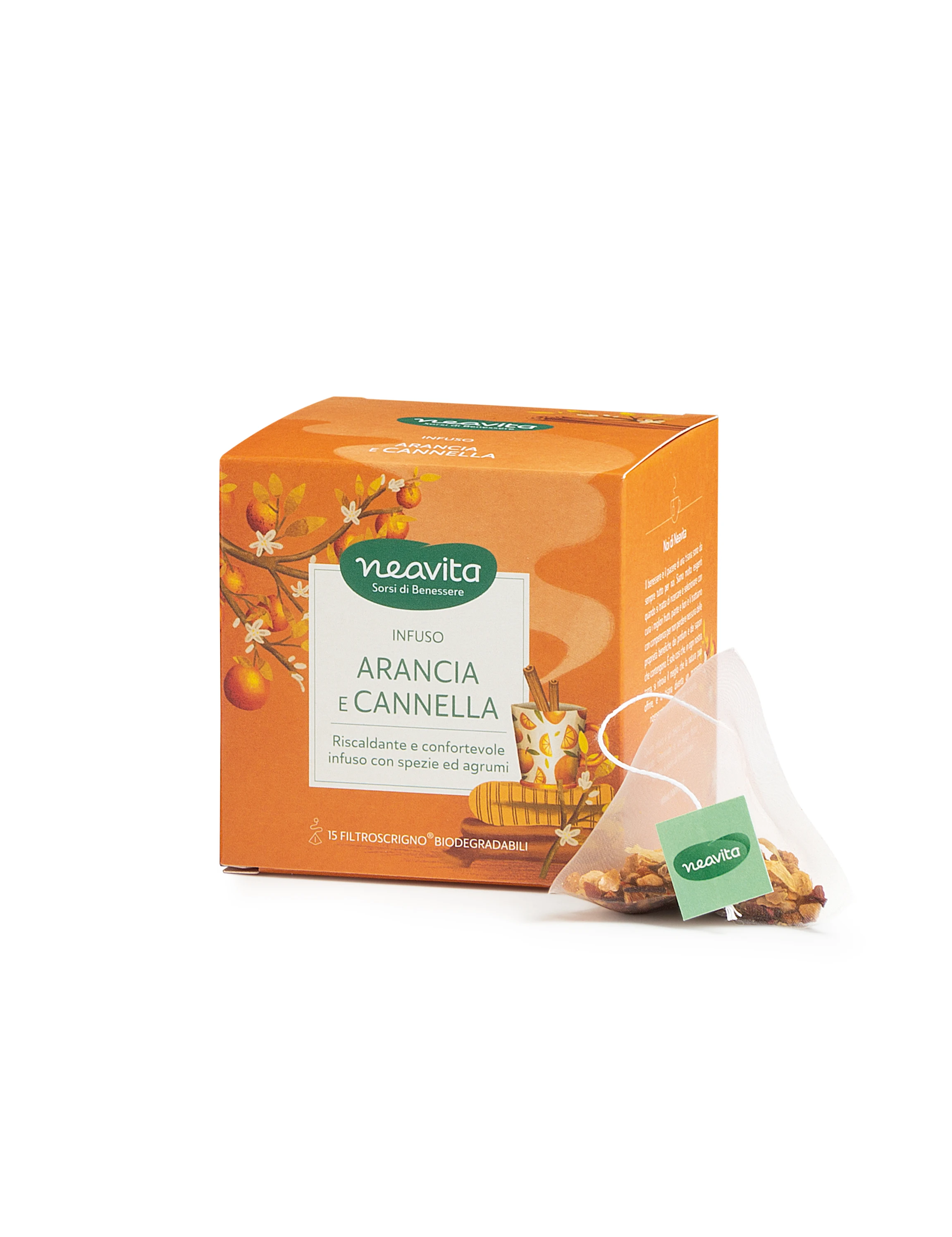 Neavita Arancia e Cannella Infuso di Frutta, 15 filtroscrigno