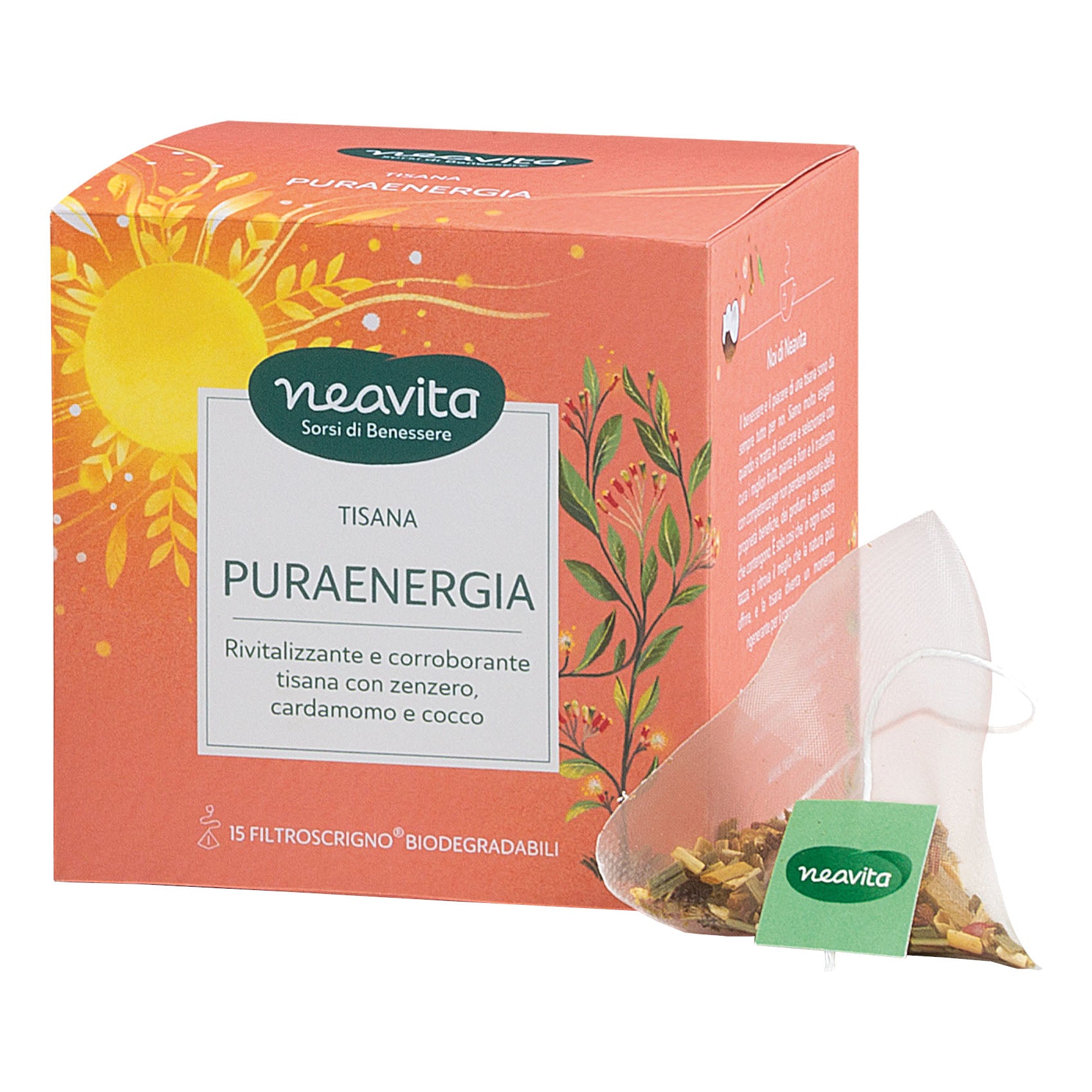 Neavita Pura Energia | Tisana Vitalizzante Zenzero | 15 Filtri