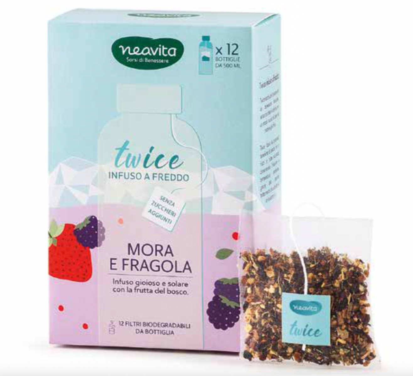 Neavita Twice - Infuso Mora e Fragola a Freddo, 12 Maxifiltro — confronto prezzi