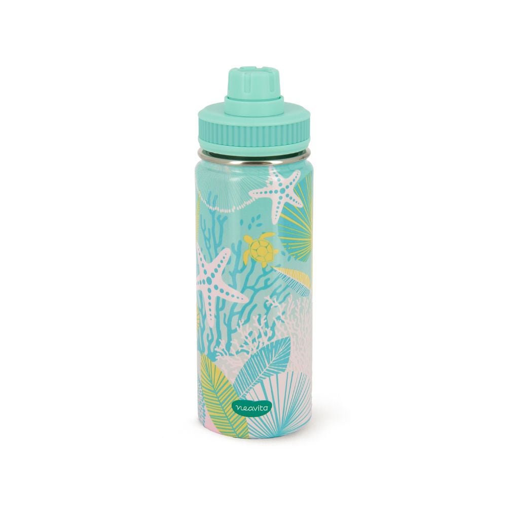 Neavita Twice - Bottiglia Thermos Limited Edition Love Nature Colore Celeste, 1 Pezzo
