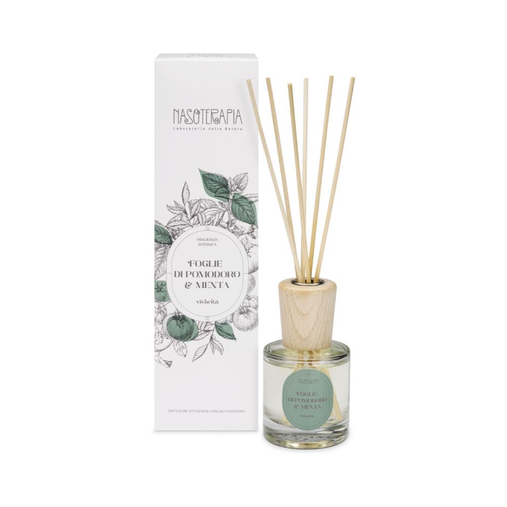 Nasoterapia Diffusore Bastoncini | Foglie Pomodoro e Menta | 100 ml