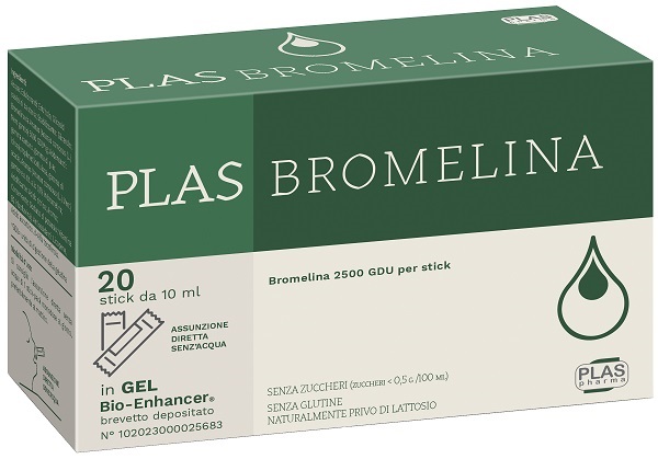 Plas Bromelina Integratore Per Drenaggio E Microcircolo 20 Stick Pack X 10ml