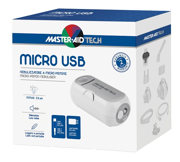 Master-Aid Tech Micro USB Nebulizzatore con Compressore a Pistone per Aerosolterapia — confronto prezzi