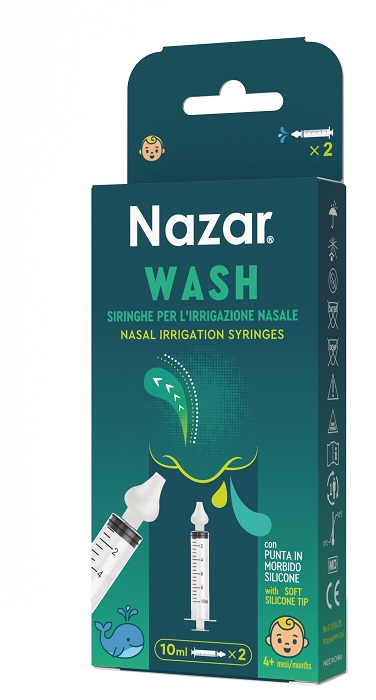 Nazar Wash Siringhe per l'Irrigazione Nasale 2 Pezzi 10 ml